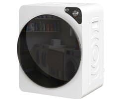 TEKROA® Draagbare mini-droger - 5 kg - 5 programma's, 1000 W, tot 60℃ - timer, roestvrijstalen trommel, voor thuisgebruik - wit