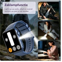 Blackview R30Max- Smartwatch Heren en Dames | Bellen en Gebeld Worden | 1,91 inch smartwatch | meer dan 100 sportmodi | slaapmonitor | hartslagmeter | SpO2 | Geschikt voor iOS en Android | Blauw — thumbnail 4