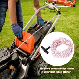 1 Rol Vervangende Terugslagstartkabel voor Stihl Homelite Craftsman Poulan Grasmaaier, 15m Zeer Sterke Starttrekkoord met 3st Universele Starttrekkoord Handvatstartkabelset — thumbnail 3