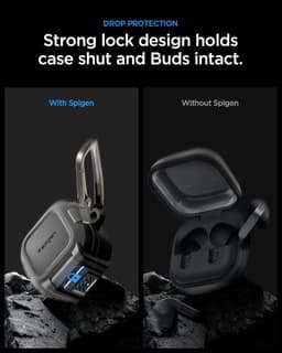Spigen Lock Fit Hoesje Geschikt voor Samsung Galaxy Buds 4 / 4 Pro Zwart — thumbnail 3
