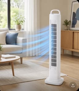 Kinzo® Toren Ventilator 82CM | 3 Snelheden | Oscillerend - Krachtig en stil | Staand Torenventilator — thumbnail 1
