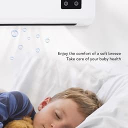 Chauffage Mural électrique - Radiateur Mural ABS 1500 W - Télécommande et Porte-serviettes pour Chambre à Coucher - Salle de Bain, Salon (Prise UE 220V) — thumbnail 5