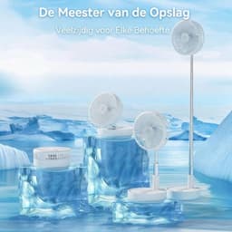 LNMsolutions® Ventilator Staand - Ventilator - Ventilator Staand Afstandsbediening - Wit - 23cm x 11cm x 23cm — thumbnail 3