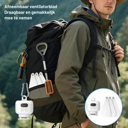 ZRNS® Plafondventilator met Verlichting - Plafondlamp met Ventilator - Super stil - Voor Thuis en Camping — thumbnail 3