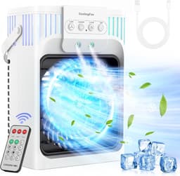 Mobiele Luchtkoeler 5-in-1 – Aircooler – 1200 ml Watertank – Afstandsbediening – 3 Snelheden – Timer — thumbnail 1