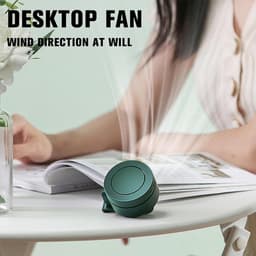 Mini clipventilator, draagbaar, stil, zonder bladen, oplaadbaar via USB, werkt op batterijen, 360° draaibaar, 3 snelheden instelbaar, hangend formaat, voor buitengebruik, landelijke stijl — thumbnail 5