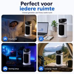 Aircooler Luchtkoeler- Aircooler – Tafelventilator / Mini Airco – 6 Standen –Draagbare airconditioner- Luchtbevochtiger & Koelventilator voor- Slaapkamer, Bureau en Woonkamer — thumbnail 5