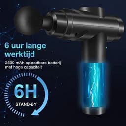 TYR® Masage Gun - Spiermassage Apparaat - Draadloze Massage Gun - Zwart - 10cm x 10cm x 10cm — thumbnail 5