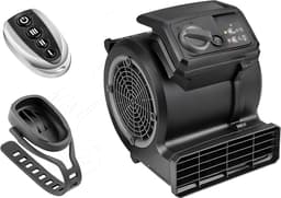 JCP® Ventilator - Vloerventilator - Grondventilator - Zwart - 33cm x 32cm x 27cm — thumbnail 1