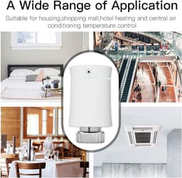 Slimme Thermostaatkraan - Radiatorregelaar - Energie Besparen - App en Spraakbesturing - 5-45°C Bereik - Wit — thumbnail 4