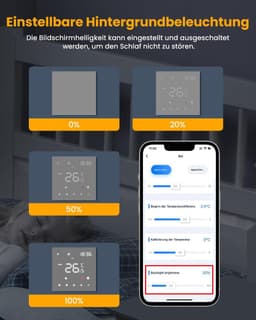 Slimme Thermostaat - Verwarming Regelaar - Energie Besparen - App en Spraakbesturing - 3A - Wit — thumbnail 3