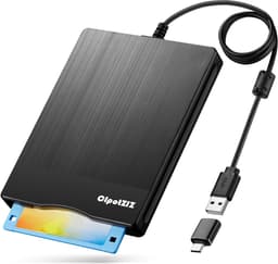 Externe Floppy Disk Drive - Diskettestation Lezer - Oude Bestanden Lezen - USB A en C Connectoren - 35 inch — thumbnail 1