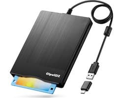 Externe Floppy Disk Drive - Diskettestation Lezer - Oude Bestanden Lezen - USB A en C Connectoren - 35 inch