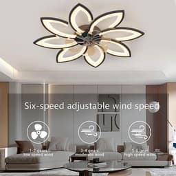 Plafondventilator met Verlichting – LED Dimbaar – Stil – Omkeerbaar – Afstandsbediening – 72W Zwart — thumbnail 5