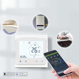 Slimme Vloerverwarming Thermostaat - Temperatuurregelaar WiFi - Comfortabel Huis - Dubbele Sensor Bediening - 16A Capaciteit - Zwart — thumbnail 3
