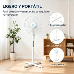 Cventrix Ventilator - Ventilatoren - Ventilator Staand - Statiefventilator - Multifunctionele Staande Ventilator - 125 cm — thumbnail 3