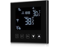 Slimme Thermostaat - Temperatuur Controller - Verwarming Regelen - Wifi Bediening - 86x86mm - Wit
