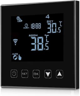 Slimme Thermostaat - Temperatuur Controller - Verwarming Regelen - Wifi Bediening - 86x86mm - Wit — thumbnail 1