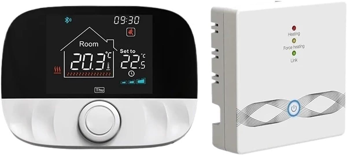 Draadloze Thermostaat - Verwarmingsthermostaat Slim - Energie Besparen - Nauwkeurige Temperatuurregeling - 2.4 GHz Wifi - Wit — afbeelding 1