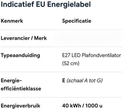 MakkelijkMooi Plafondventilator - Lamp met Ventilator - E27-Fitting - Handige Afstandsbediening - Energiezuinige LED-verlichting — thumbnail 2
