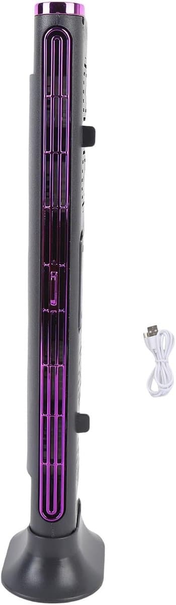Aircooler - Mobiele Airco - ventilator - luchtkoelers met water - torenventilator stil - ventilator staand - Draagbare Tafelventilator - ventilator toren - Draagbare Airconditioner - 9×9×31.5 cm - Paars — afbeelding 1