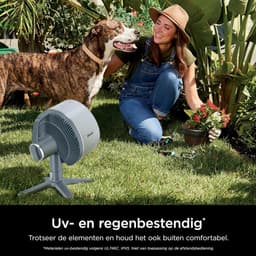 Draadloze Tafelventilator op Accu - Ventilator voor Binnen & Buiten - Oplaadbaar - 5 Snelheden - Oscillerend - Zwart — thumbnail 5