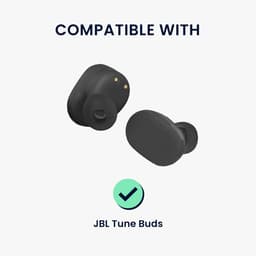 kwmobile 6x cover voor in-ear oortjes geschikt voor JBL Tune Buds - Vervangende oordopjes van siliconen in zwart - 3 maten — thumbnail 3