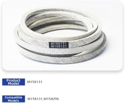Aandrijfriem Grasmaaier - Maaier Riem - Gazon Onderhoud - Versterkte Kern - 48 of 54 inch - Grijs — thumbnail 4