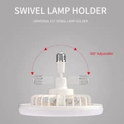 E27 plafondventilator met verlichting, 30W, met afstandsbediening, plat ontwerp, geschikt voor kleine ruimtes, slaapkamer. — thumbnail 2