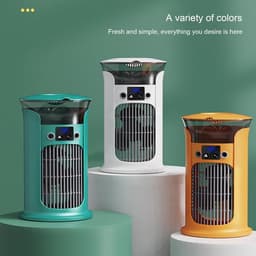 Draagbare mini-airconditioner - USB-verdampingsluchtkoeler, 3 snelheden, zonder afvoerslang, stil, ideaal voor thuis, kantoor of slaapkamer, 880 ml waterreservoir - geel [Energieklasse A+] — thumbnail 2