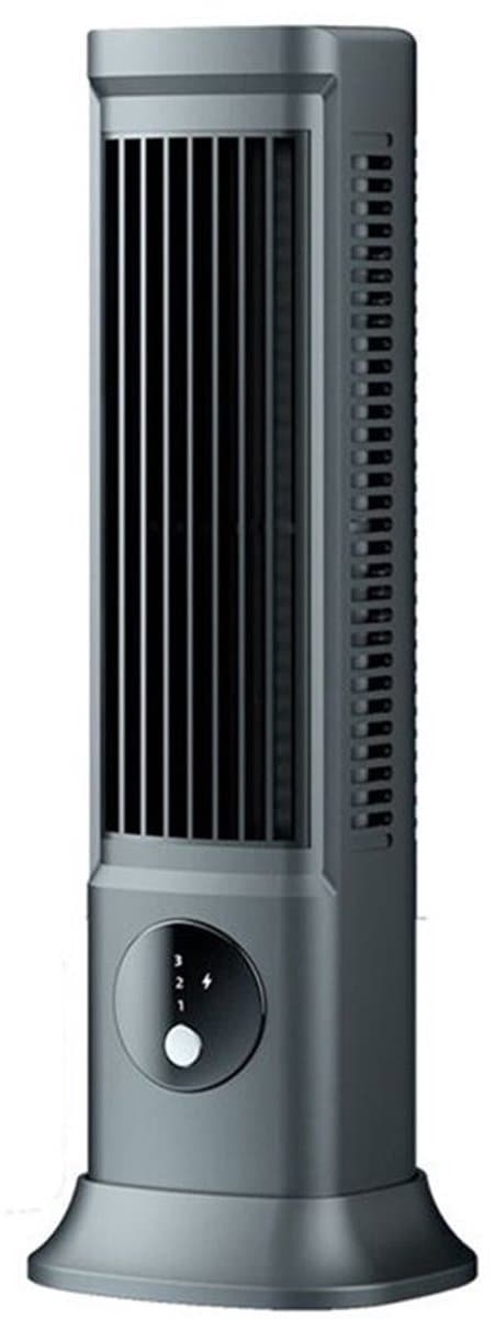 Bladloze desktop airconditioner, draagbare USB-oplaadbare airconditioner, drie ventilatorsnelheden, stille desktop/draagbare ventilator. — afbeelding 1