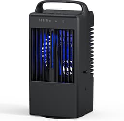 Draagbare airconditioner – Kleine koeler – Met vernevelingsfunctie – 3 ventilatorsnelheden – Automatische zwenking (90°) – Waterreservoir van 900 ml – Timer – Geschikt voor thuis, woonkamer, kantoor en op reis – Wit — thumbnail 3