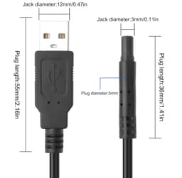 SnelShoppen - USB naar 4 Pin Backup Camera Verlengkabel 1m - USB 2.0 A Plug naar 4 Pin Dashcam Kabel voor Achteruitrijcamera, Reverse Mirror, Auto Rec — thumbnail 4