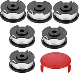 SnelShoppen - 6 Reserve Draadspoelen voor Eén-Hell Grasmaaier GE-CT 18/28 Li TC, 1.6 mm, Geschikt voor TLE-03 Spool, Tuinaccessoires — thumbnail 1