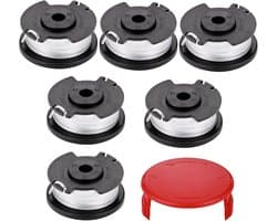 SnelShoppen - 6 Reserve Draadspoelen voor Eén-Hell Grasmaaier GE-CT 18/28 Li TC, 1.6 mm, Geschikt voor TLE-03 Spool, Tuinaccessoires