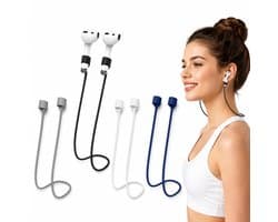 BOTC Anti-Verlies Koord geschikt voor AirPods - 4 Stuks Magnetische Nekkoorden - Siliconen Sportkoord - Geschikt voor AirPods 1, 2, 3, Pro & Pro 2 - Meerkleurig