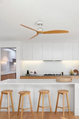 Faro Barcelona 32110 Just Fan M plafondventilator wit/esdoorn hout 128 cm - Afstandsbediening - Stille en zuinige DC-motor - 6 snelheden - zomer en winterstand — thumbnail 2
