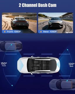 SnelShoppen - 9,7 inch Spiegel Dashcam met Achteruitrijcamera, IPS-Touchscreen, Dual Dashcam, Loop-opname, G-sensor, Groothoek, Nachtzicht, Streaming — thumbnail 4