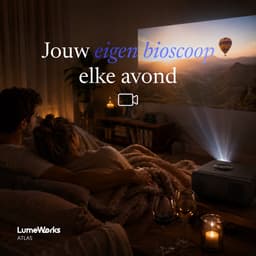 LumeWorks Atlas Full HD Beamer - Projector - 500 ANSI Lumen - Beeld tot 250 inch - 4K Support - Streamen vanaf Telefoon — thumbnail 3