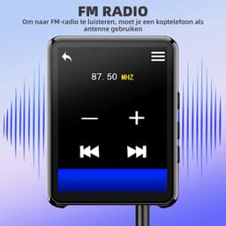 MP3 Speler met Bluetooth 5.4 - 64GB - 2.4 Inch Touchscreen - HiFi Geluid - FM Radio - Recorder - met Oordopjes — thumbnail 2