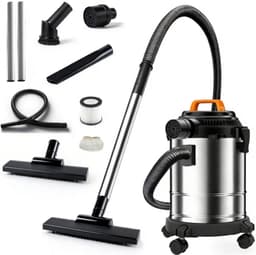 Fuegobird - Electric wet and dry vacuum cleaner - krachtig 2000W - Grote capaciteit 18 L - 4m cord - Blower connection - 7 accessoires - 1.6 m plastic hose - HEPA filterl - Bouwstofzuiger - RVS zuiger — thumbnail 1