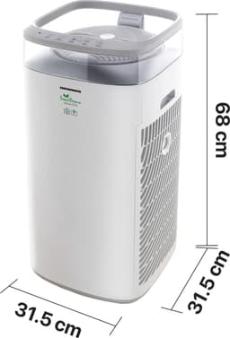 Heinner Luchtreiniger – 35 W – CADR 500 m³/u – Geschikt voor 35–60 m² – HEPA 13-filter – Ionisator – Auto & Silent Mode – 3 Snelheden – Wit/Zilver — thumbnail 2