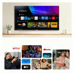 Hikers Smart TV 40 Inch (101 cm) FHD WiFi VIDAA Randloze TV met Drievoudige Tuner DVB-T/T2/S/S2/C | HDMI x3, USB x2, CI+ | Spraakbediening & Streaming Apps — thumbnail 3