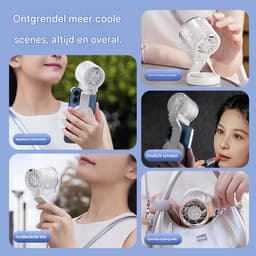 LISM-Draagbare miniventilator, 2-in-1 magnetische miniventilator Geschikt voor thuis en bu Buiten. — thumbnail 2