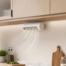 Ventilator - 3 Verstelbare Snelheden - USB Oplaadbare Vloer- en Wandventilator - Geschikt voor Keuken Kleine Ruimtes en Appartementen - 1 Stuk — thumbnail 4