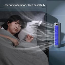 Luchtkoeler - Draagbare airconditioner -3 in 1 mini Mobiele airco - Stille draagbare airconditioner met 3 snelheden - Bladloze verticale luchtcirculatie - Ruimtegrijsr — thumbnail 4