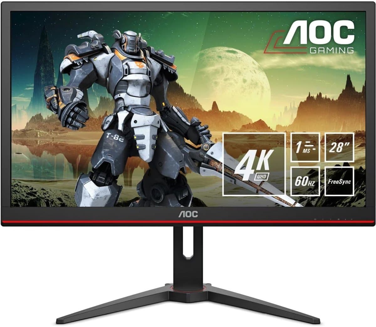 AOC G2868PQU Beeldscherm 4k 60Hz TN 1ms 28" USB Hub — afbeelding 1