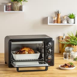 Elektrische Oven - Compacte Oven - Dagelijks Koken - 6 Kookmodi - 19 Liter - Zwart — thumbnail 2