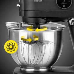 Keukenmachine - Mixer Kom - Bakken en Koken - Planetair Roersysteem - 5 Liter Kom - Zwart — thumbnail 5