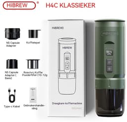 HiBREW Portable Espresso Coffee Machine for Car & Home Camping Coffee Maker Fit Nespresso Dolce Capsule Powder H4C — thumbnail 5